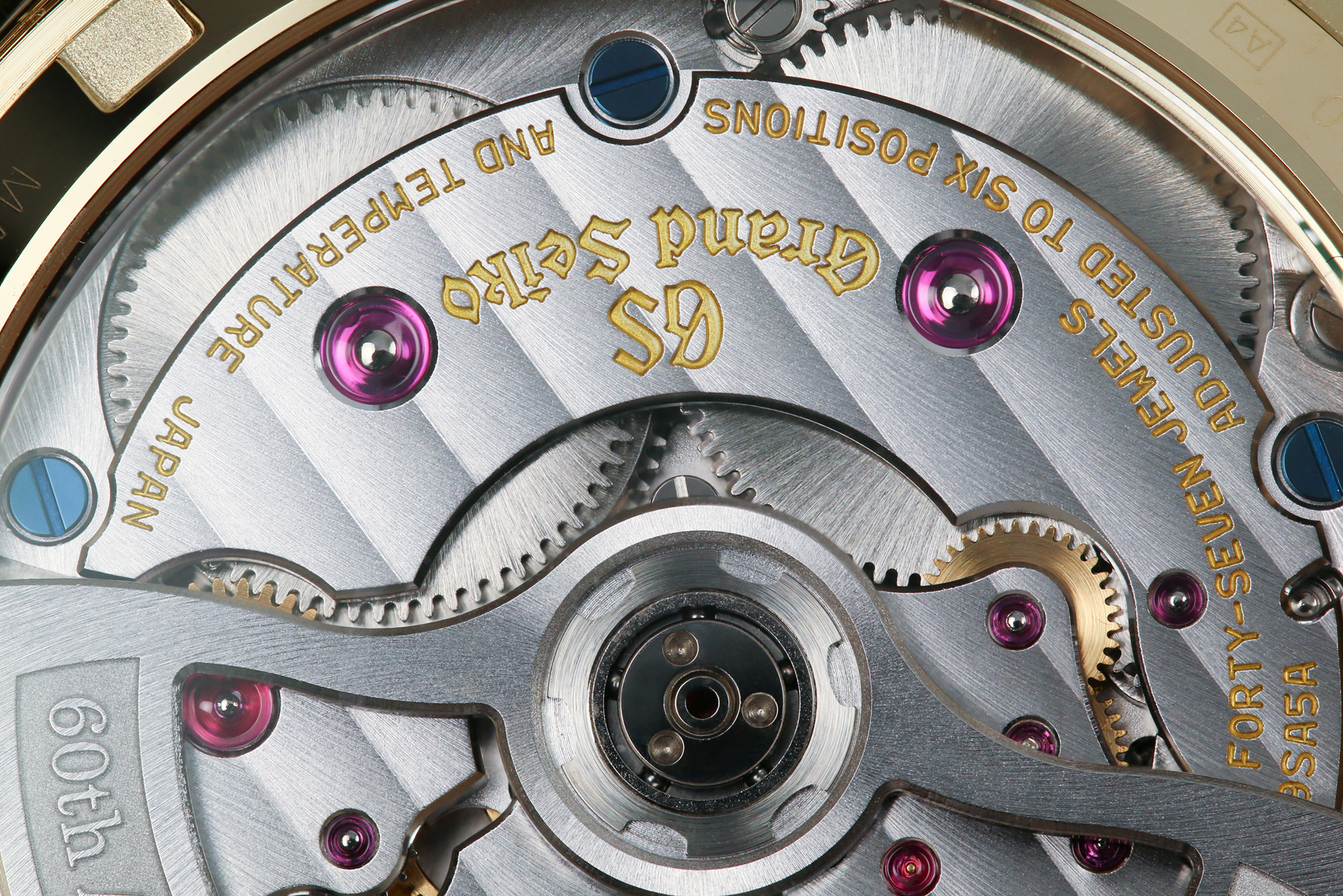 Grand Seiko 9SA5 caliber in detail.