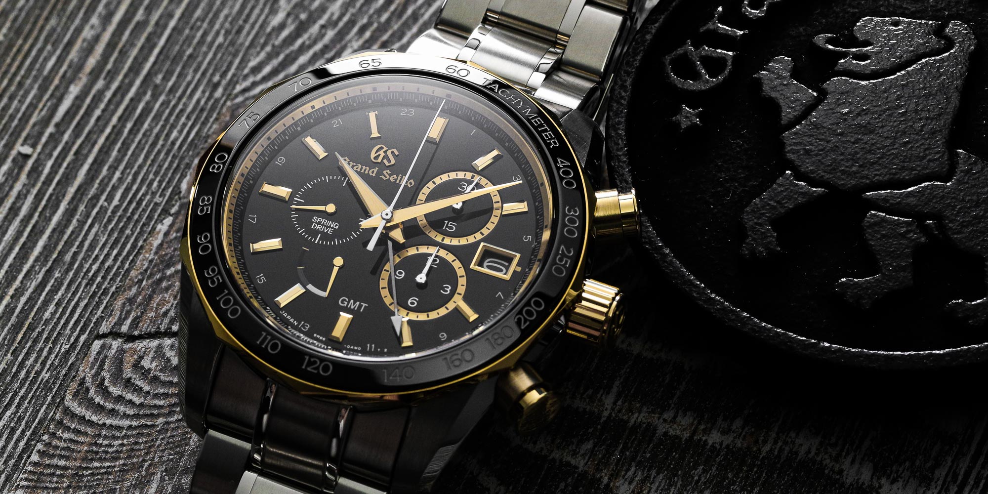 Grand Seiko SBGC240 steel and gold chronograph